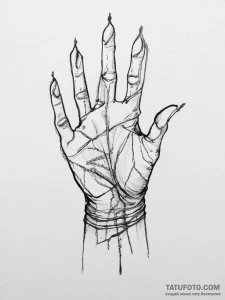 Tattoo sketch hands with a paper, concept art... - эскиз тату (№1756909136_0, 03.09.2025 14:18) — Tatufoto.com