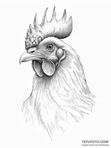 Tattoo sketch chicken - эскиз тату (№1756912289_0, 03.09.2025 15:11) — Tatufoto.com