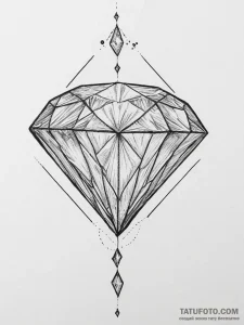 Tattoo sketch diamond - эскиз тату (№1756913881_0, 03.09.2025 15:38) — Tatufoto.com