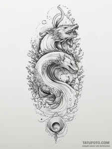 Tattoo sketch cosmic land, ink illustration f... - эскиз тату (№1757002033_0, 04.09.2025 16:07) — Tatufoto.com