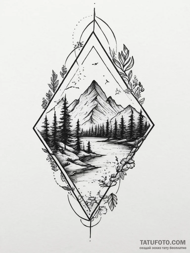 Nature & elements, tattoo flash sheet design,... - эскиз тату (№1757002462_0, 04.09.2025 16:14) — Tatufoto.com