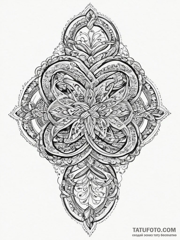 Tattoo sketch hands with a knot, concept art... - эскиз тату (№1757002658_0, 04.09.2025 16:17) — Tatufoto.com