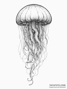 Tattoo sketch jellyfish tattoo, tattoo flash... - эскиз тату (№1757003050_0, 04.09.2025 16:24) — Tatufoto.com