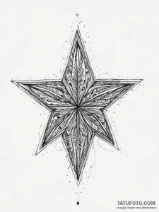 Tattoo sketch cinnamon with a star, artistic... - эскиз тату (№1757004217_0, 04.09.2025 16:43) — Tatufoto.com