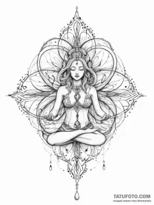 Tattoo sketch spiritual spirit - эскиз тату (№1757005598_0, 04.09.2025 17:06) — Tatufoto.com
