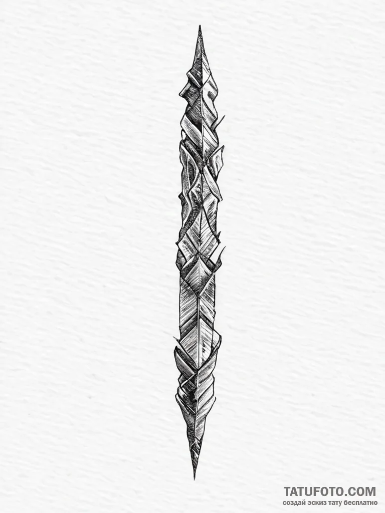 Tattoo sketch blade, ink illustration for tat... - эскиз тату (№1757006394_0, 04.09.2025 17:19) — Tatufoto.com