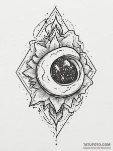 Tattoo sketch cosmic narrative, tattoo drawin... - эскиз тату (№1757006980_0, 04.09.2025 17:29) — Tatufoto.com