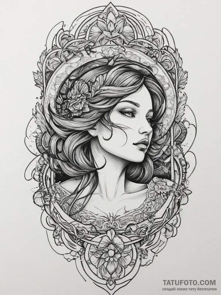 Tattoo sketch mystical past, tattoo sketch de... - эскиз тату (№1757007768_0, 04.09.2025 17:42) — Tatufoto.com