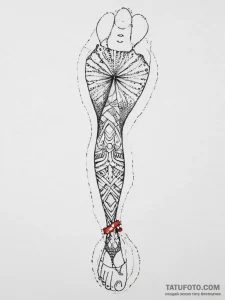 Tattoo sketch leg, tattoo sketch design, on a... - эскиз тату (№1757007963_0, 04.09.2025 17:46) — Tatufoto.com