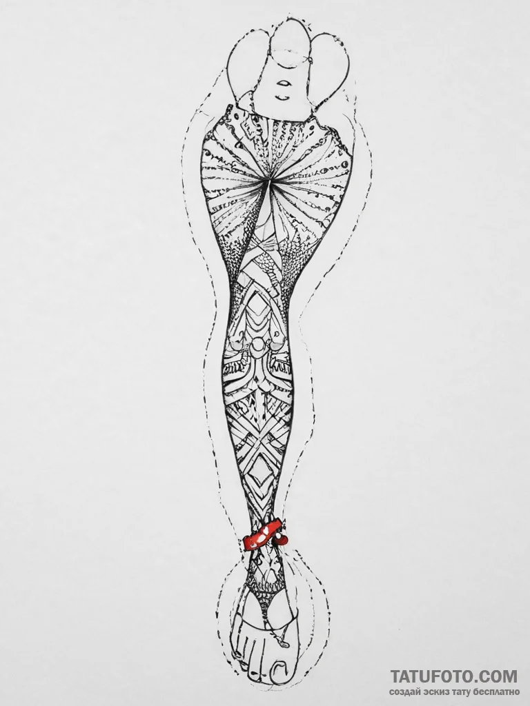 Tattoo sketch leg, tattoo sketch design, on a... - эскиз тату (№1757007963_0, 04.09.2025 17:46) — Tatufoto.com