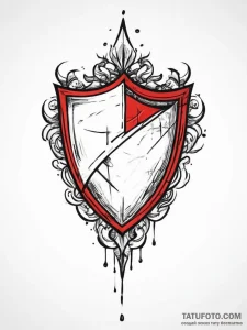 Tattoo sketch shield, concept art for tattoo,... - эскиз тату (№1757012684_0, 04.09.2025 19:04) — Tatufoto.com