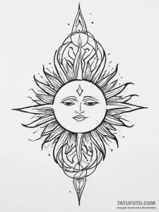 Tattoo sketch slavic sun symbol with a tree,... - эскиз тату (№1757016260_0, 04.09.2025 20:04) — Tatufoto.com