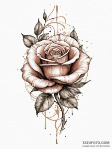 Tattoo sketch beauty and the beast rose, arti... - эскиз тату (№1757016845_0, 04.09.2025 20:14) — Tatufoto.com
