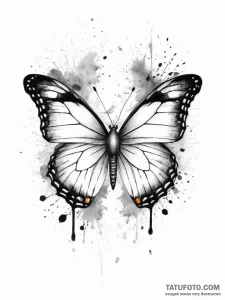 Tattoo sketch painted lady butterfly, concept... - эскиз тату (№1757018640_0, 04.09.2025 20:44) — Tatufoto.com