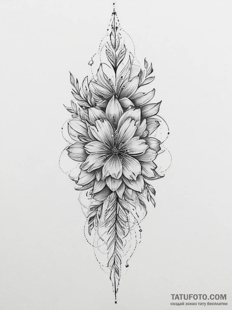 Tattoo sketch color, tattoo line art, realist... - эскиз тату (№1757019436_0, 04.09.2025 20:57) — Tatufoto.com