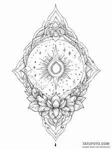 Tattoo sketch cosmic fount - эскиз тату (№1757019829_0, 04.09.2025 21:03) — Tatufoto.com