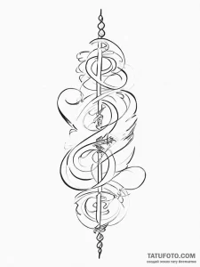 Tattoo sketch spiritual lettering - эскиз тату (№1757020222_0, 04.09.2025 21:10) — Tatufoto.com