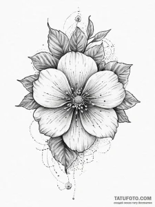 Tattoo sketch divine blossom, artistic tattoo... - эскиз тату (№1757023667_0, 04.09.2025 22:07) — Tatufoto.com