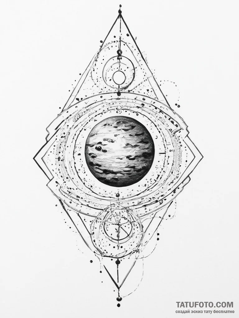 Tattoo sketch blessed universe, artistic tatt... - эскиз тату (№1757024063_0, 04.09.2025 22:14) — Tatufoto.com