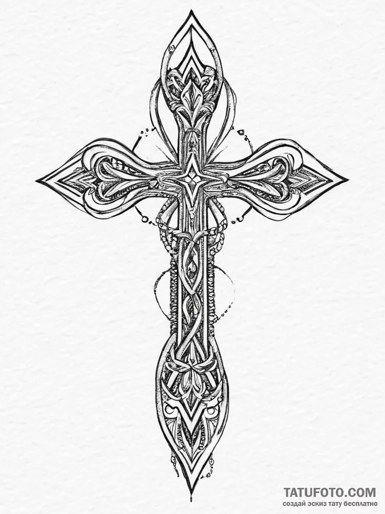 Tattoo sketch ankh symbol, tattoo line art, o... - эскиз тату (№1757024480_0, 04.09.2025 22:21) — Tatufoto.com