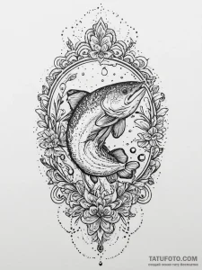 Tattoo sketch puns a catfish that says "i'm a... - эскиз тату (№1757025883_0, 04.09.2025 22:44) — Tatufoto.com
