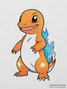 Tattoo sketch pokemon charmander, artistic ta... - эскиз тату (№1757027285_0, 04.09.2025 23:08) — Tatufoto.com