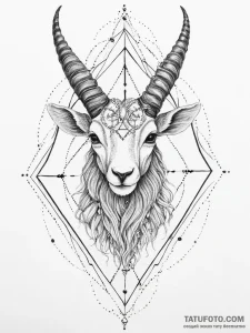 Tattoo sketch capricorn sea goat, tattoo flas... - эскиз тату (№1757031515_0, 05.09.2025 00:18) — Tatufoto.com