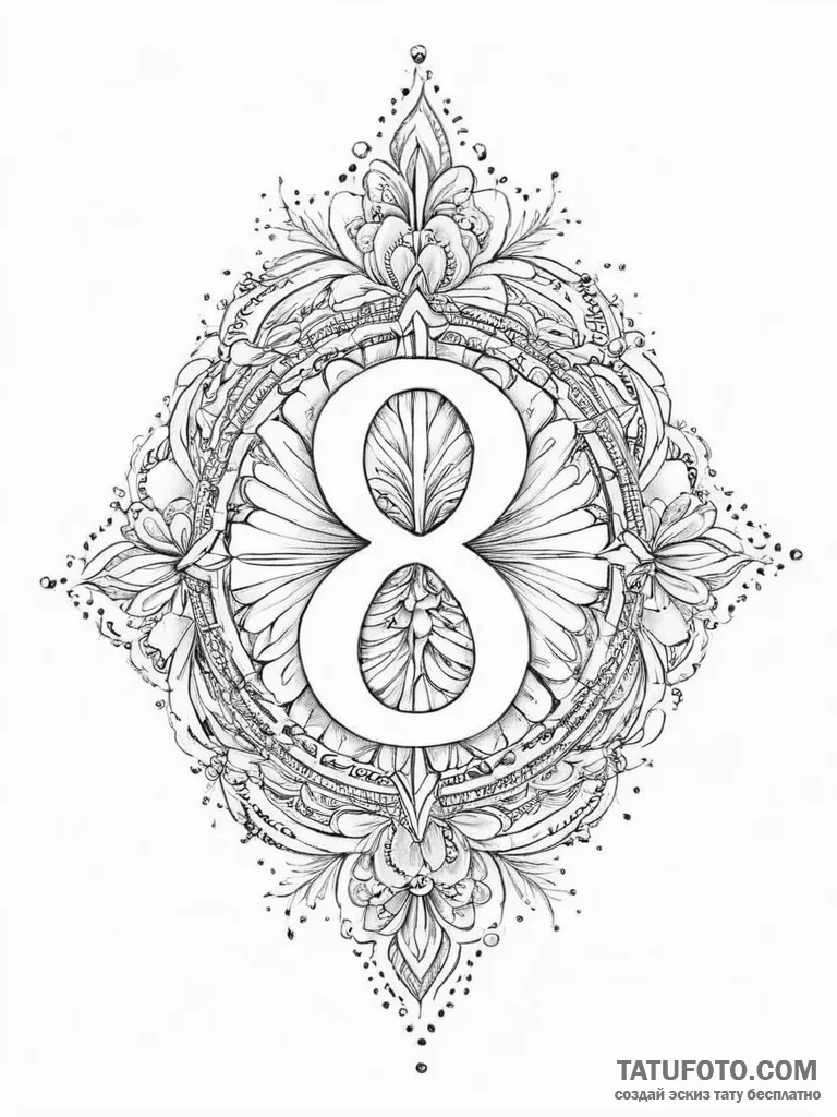 Tattoo sketch divine insignia - эскиз тату (№1757032325_0, 05.09.2025 00:32) — Tatufoto.com