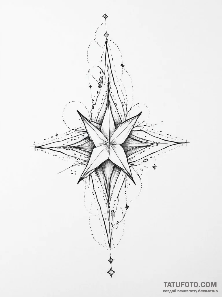 Tattoo sketch stars tattoo - эскиз тату (№1757035923_0, 05.09.2025 01:32) — Tatufoto.com