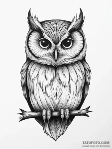 Tattoo sketch saw-whet owl, artistic tattoo s... - эскиз тату (№1757038492_0, 05.09.2025 02:14) — Tatufoto.com