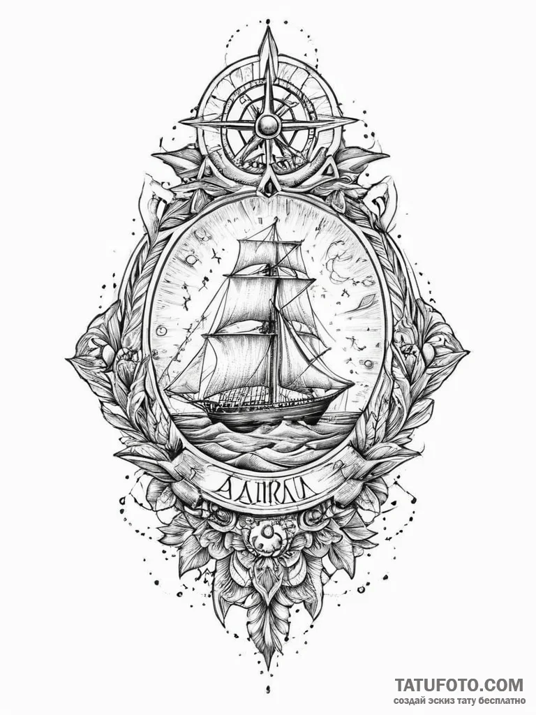 Tattoo sketch sky, tattoo line art, on a clea... - эскиз тату (№1757038897_0, 05.09.2025 02:21) — Tatufoto.com