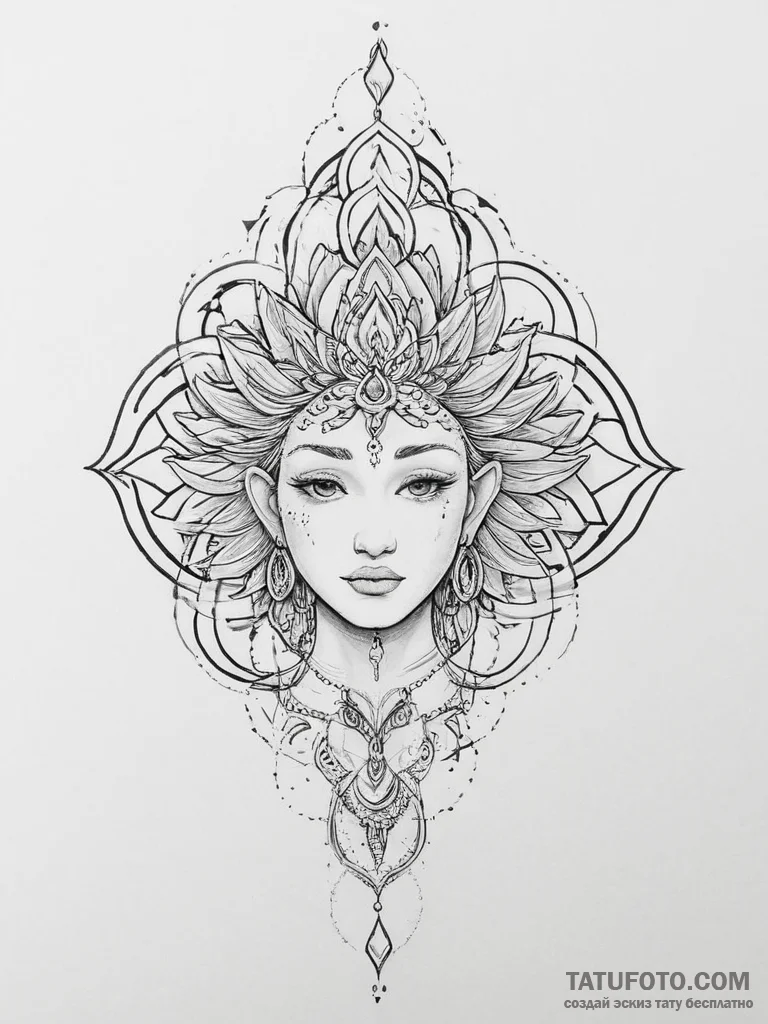 Tattoo sketch aura - эскиз тату (№1757039305_0, 05.09.2025 02:28) — Tatufoto.com