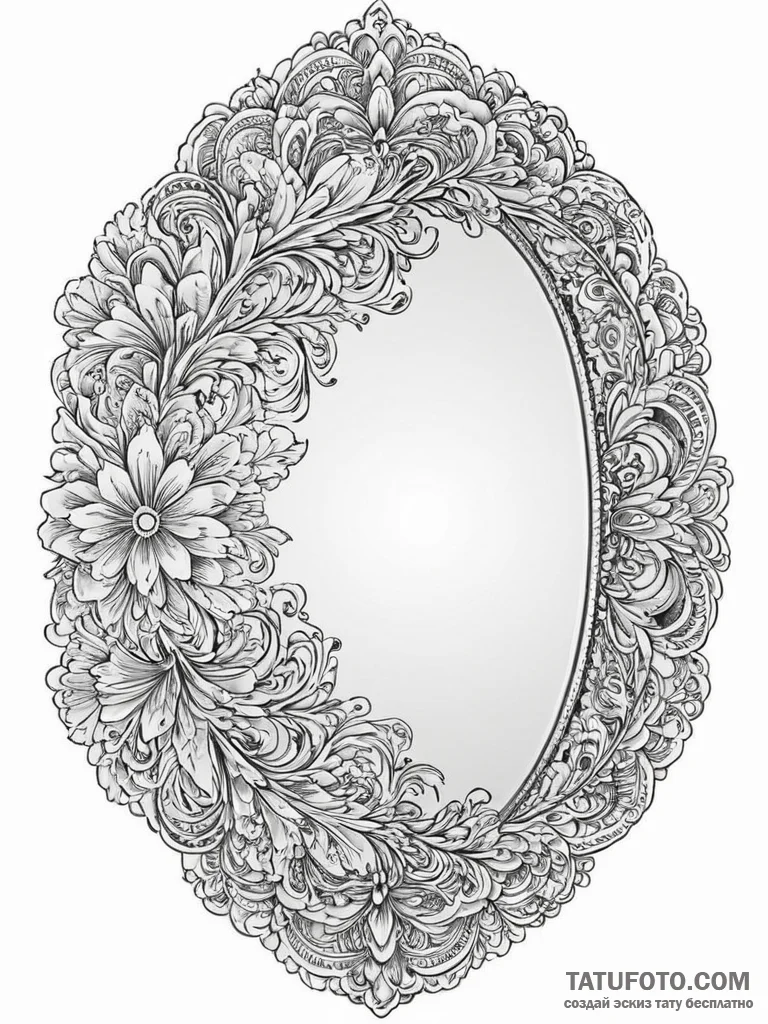 Tattoo sketch mirror, artistic tattoo sketch,... - эскиз тату (№1757040585_0, 05.09.2025 02:49) — Tatufoto.com