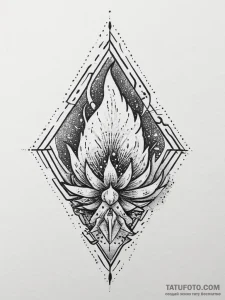 Tattoo sketch fire, tattoo sketch design, on... - эскиз тату (№1757064214_0, 05.09.2025 09:23) — Tatufoto.com