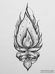 Tattoo sketch flame, artistic tattoo sketch,... - эскиз тату (№1757064615_0, 05.09.2025 09:30) — Tatufoto.com