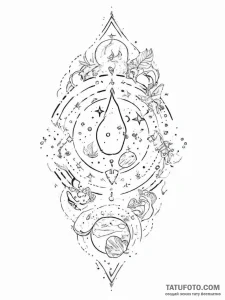 Tattoo sketch cosmic tale - эскиз тату (№1757065012_0, 05.09.2025 09:36) — Tatufoto.com