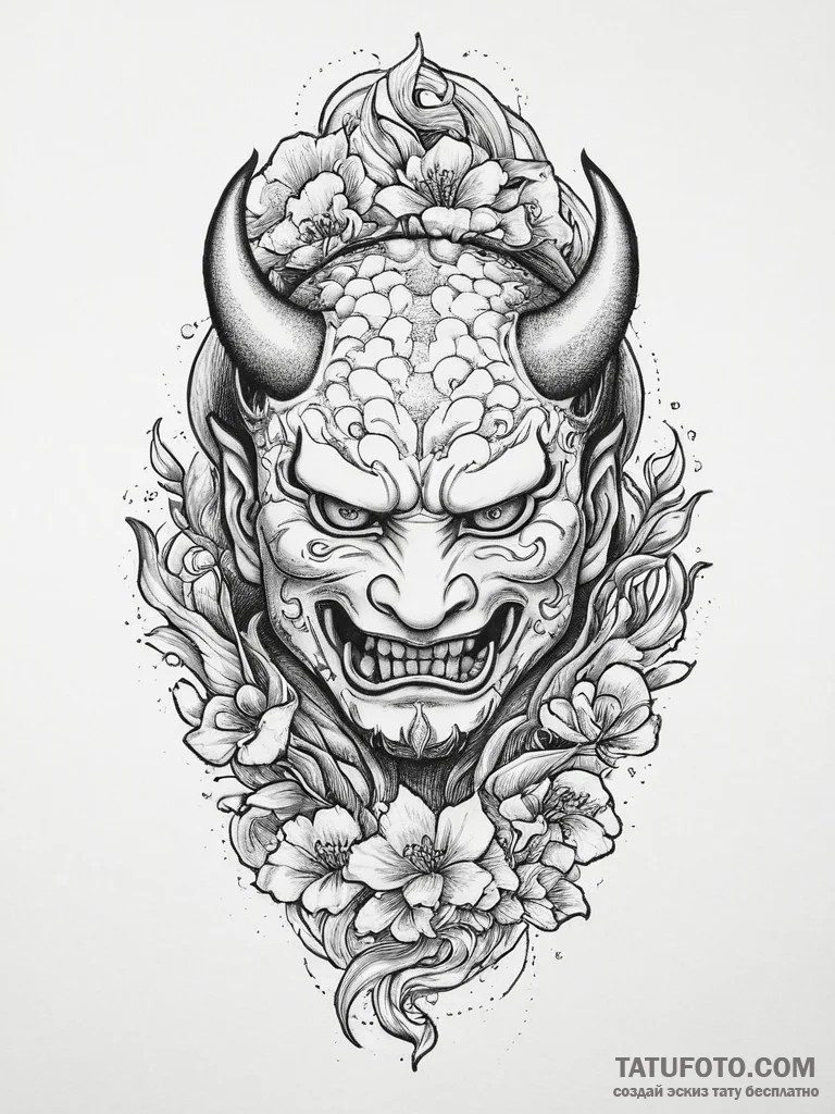 Tattoo sketch симметричный узор, concept art... - эскиз тату (№1757065997_0, 05.09.2025 09:53) — Tatufoto.com