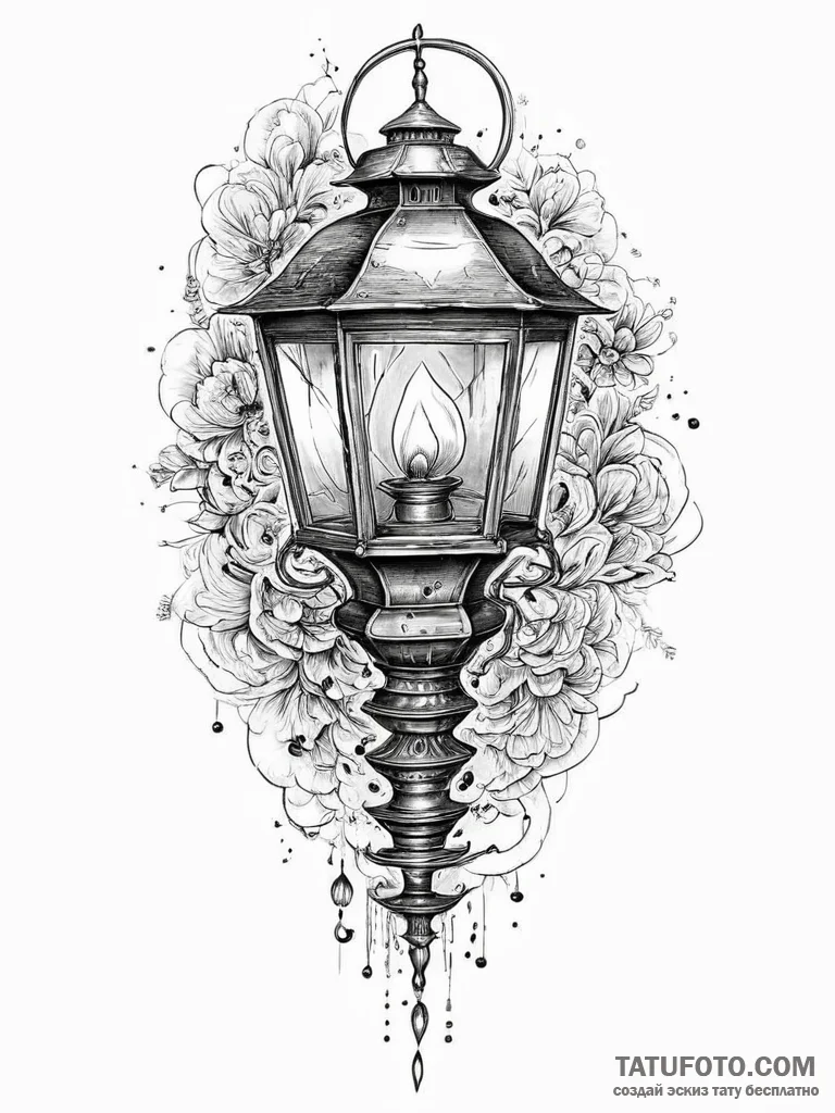 Tattoo sketch goblin lantern, concept art for... - эскиз тату (№1757066791_0, 05.09.2025 10:06) — Tatufoto.com