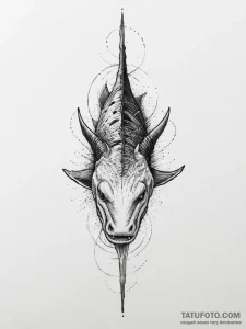 Tattoo sketch sturgeon, concept art for tatto... - эскиз тату (№1757067572_0, 05.09.2025 10:19) — Tatufoto.com