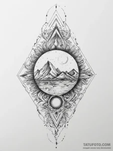 Tattoo sketch sky, concept art for tattoo, re... - эскиз тату (№1757070930_0, 05.09.2025 11:15) — Tatufoto.com