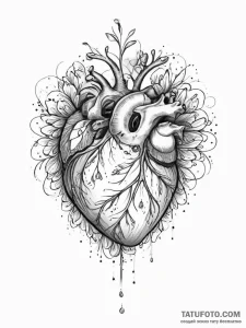Tattoo sketch heart - эскиз тату (№1757073296_0, 05.09.2025 11:54) — Tatufoto.com
