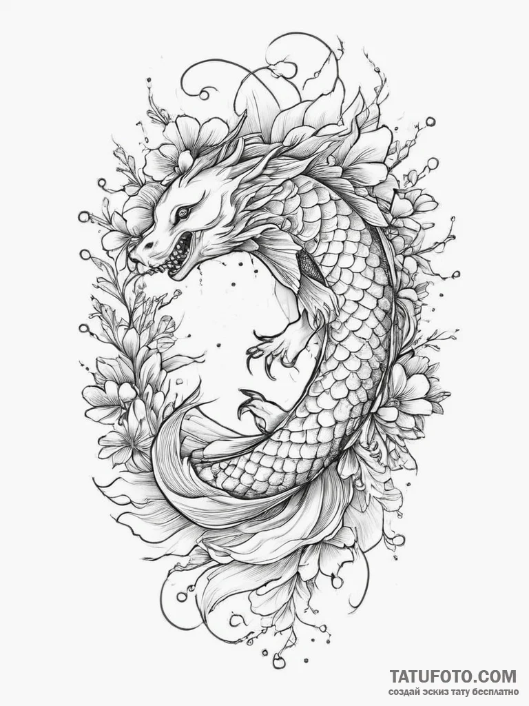 Tattoo sketch garden eel, tattoo line art, mu... - эскиз тату (№1757074076_0, 05.09.2025 12:07) — Tatufoto.com