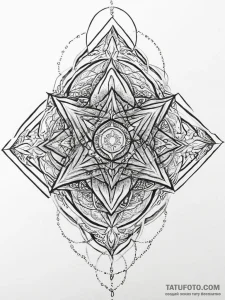 Tattoo sketch metatron's cube, concept art fo... - эскиз тату (№1757074874_0, 05.09.2025 12:21) — Tatufoto.com