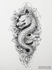 Tattoo sketch sacred teacher, ink illustratio... - эскиз тату (№1757077659_0, 05.09.2025 13:07) — Tatufoto.com