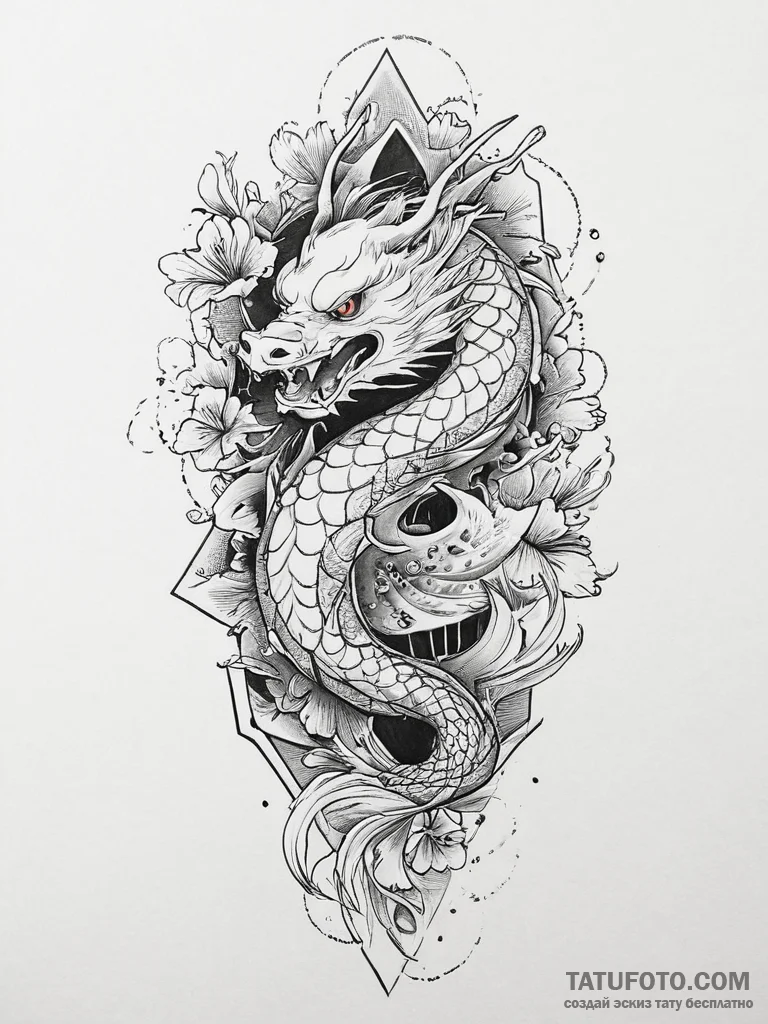 Tattoo sketch sacred teacher, ink illustratio... - эскиз тату (№1757077659_0, 05.09.2025 13:07) — Tatufoto.com