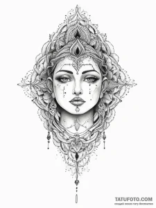 Tattoo sketch sacred soul, tattoo line art, l... - эскиз тату (№1757077863_0, 05.09.2025 13:11) — Tatufoto.com