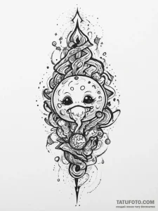 Tattoo sketch cosmic portrayal, artistic tatt... - эскиз тату (№1757079656_0, 05.09.2025 13:40) — Tatufoto.com