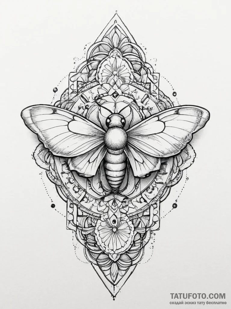 Tattoo sketch imperial moth, tattoo flash she... - эскиз тату (№1757083014_0, 05.09.2025 14:36) — Tatufoto.com