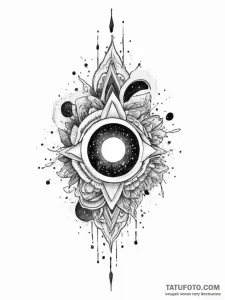 Tattoo sketch cosmic essence, ink illustratio... - эскиз тату (№1757084594_0, 05.09.2025 15:03) — Tatufoto.com