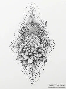 Tattoo sketch mystical spring, artistic tatto... - эскиз тату (№1757089589_0, 05.09.2025 16:26) — Tatufoto.com